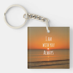 Bible Verse I am With You Keychain