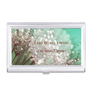 Bible Verse: I can do all things through Christ Business Card Case