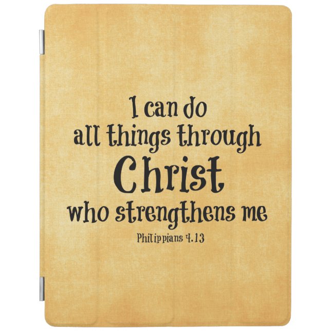 Bible Verse: I can do all things through Christ iPad Smart Cover (Front)