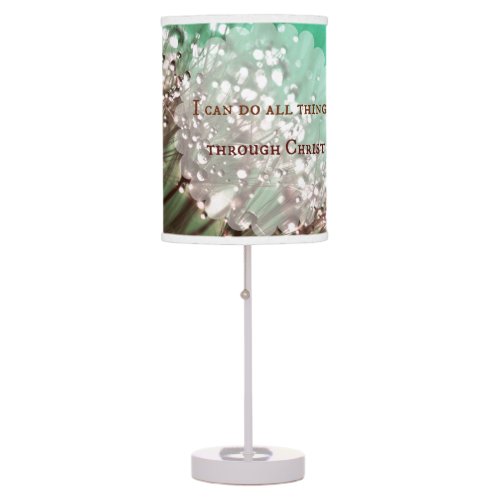 Bible Verse I can do all things through Christ Table Lamp