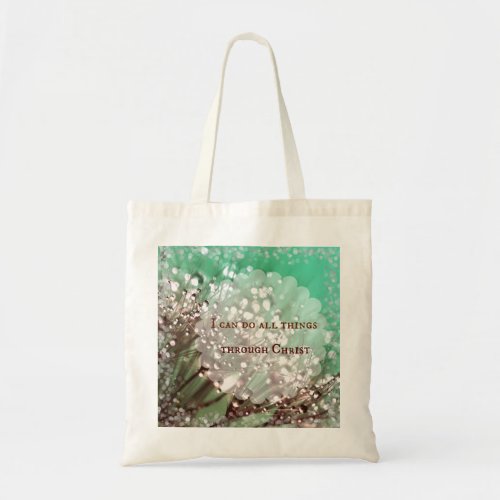 Bible Verse I can do all things through Christ Tote Bag