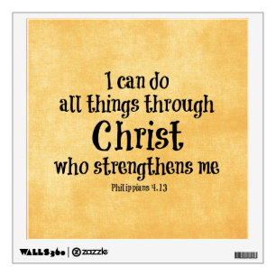 Bible Verse: I can do all things through Christ Wall Sticker