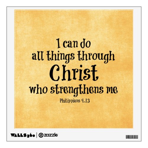 Bible Verse I can do all things through Christ Wall Sticker