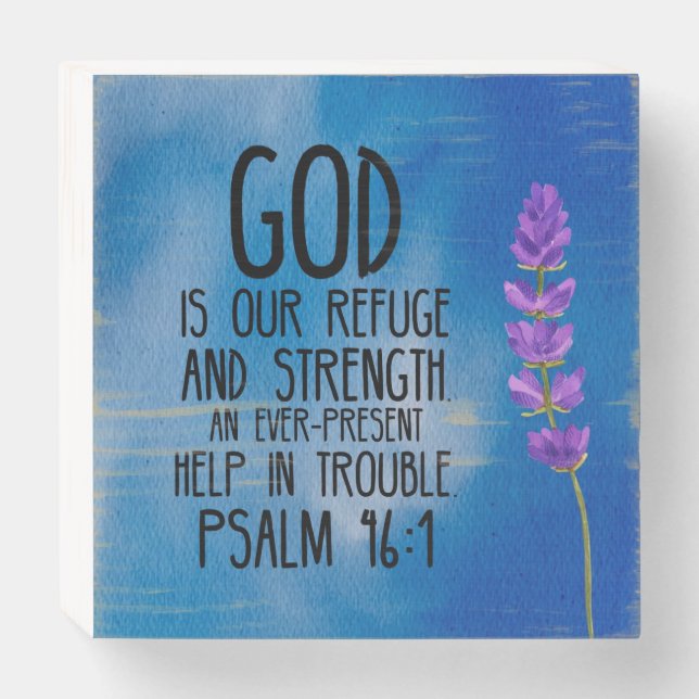 Bible Verse Inspiration - Wood Box Sign 6x6 (Front Horizontal)