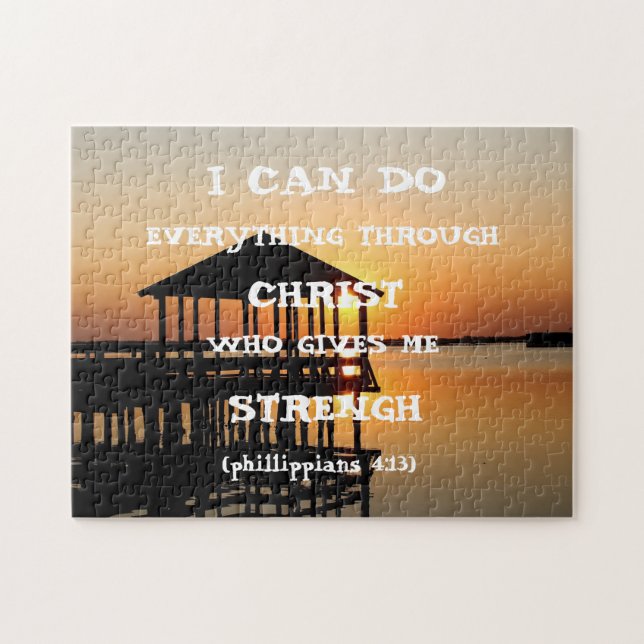 Bible Verse Inspirational Quote Scripture Jigsaw P Puzzle (Horizontal)