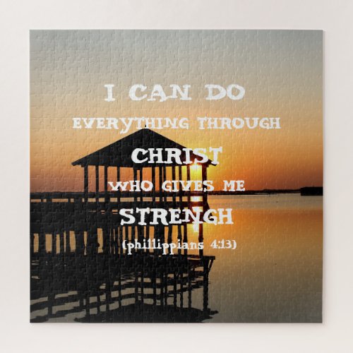 Bible Verse Inspirational Quote Scripture Jigsaw Puzzle