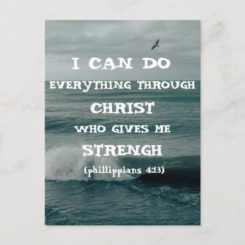 Bible Verse Inspirational Quote Scripture Postcard