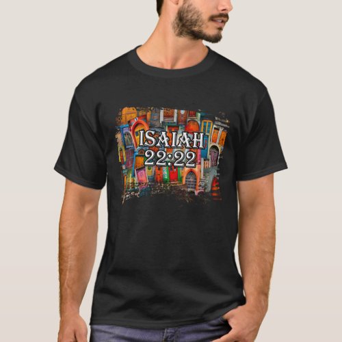 Bible Verse Isaiah 2222 Doors Collage Religious T_Shirt