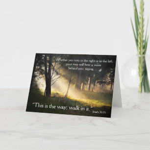 Bible Verse Isaiah 30:21 Greeting Card