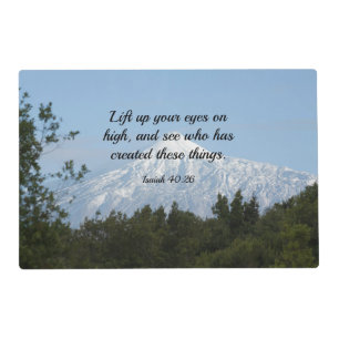 Bible verse, Isaiah 40:26 Placemat