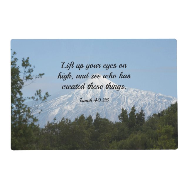 Bible verse, Isaiah 40:26 Placemat (Front)