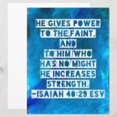 Bible Verse Isaiah 40:29 Postcard (Front/Back)