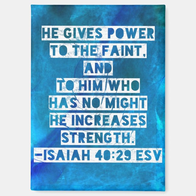 Bible Verse Isaiah 40:29 Postcard Magnet (Front)