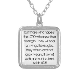 Bible verse Isaiah 40:31 necklace