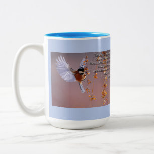 Bible Verse Isaiah 40:31 with Bird Motivational Two-Tone Coffee Mug