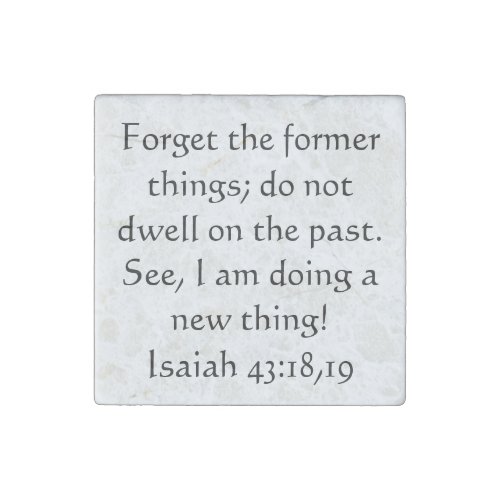 Bible verse Isaiah 431819 Stone Magnet