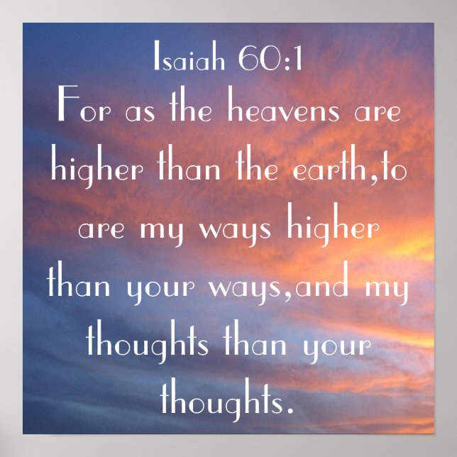 bible verse Isaiah 60:1 sunset Poster (Front)