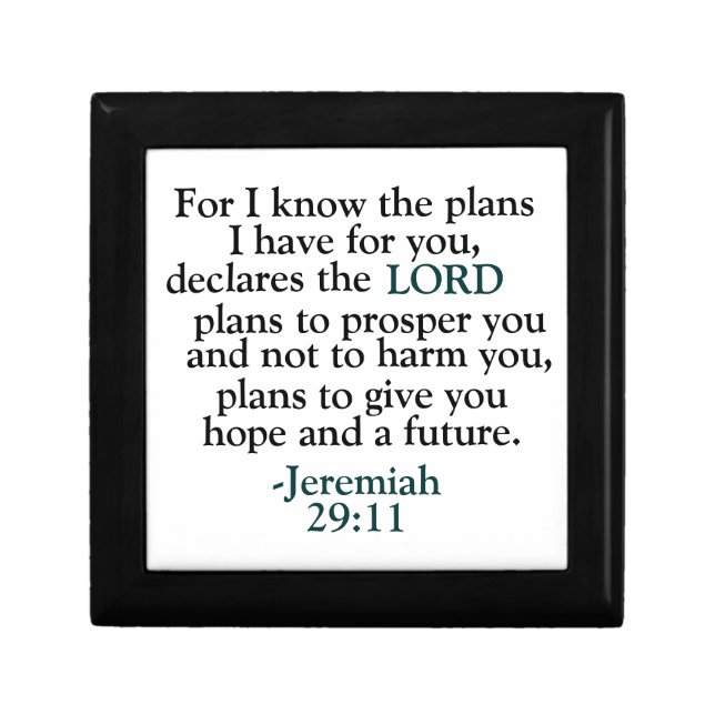 Bible Verse Jeremiah 29:11 Gift Box (Front)