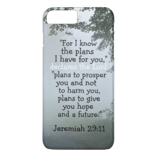 Bible Verse Jeremiah 29:11 I Know the Plans I Have iPhone 8 Plus/7 Plus Case