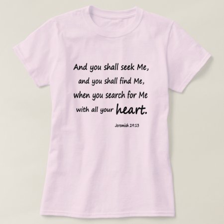 Bible Verse Jeremiah 29:13 Women's Basic T-shirt