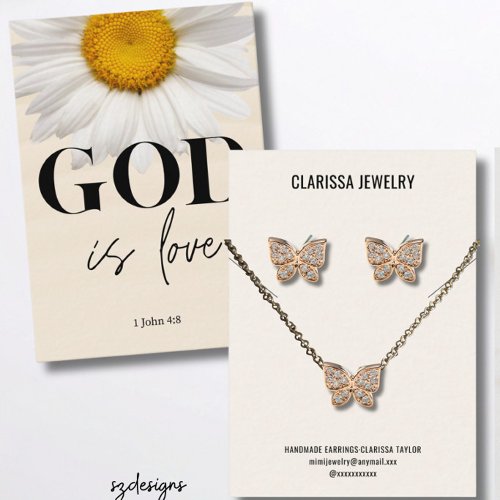 Bible Verse Jewelry Display Holder Card