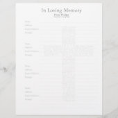 Bible verse John14 cross-shaped filigree - (Front)