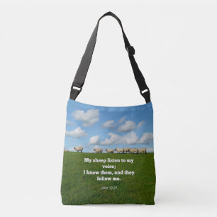 Bible verse, John 10:27, Crossbody Bag
