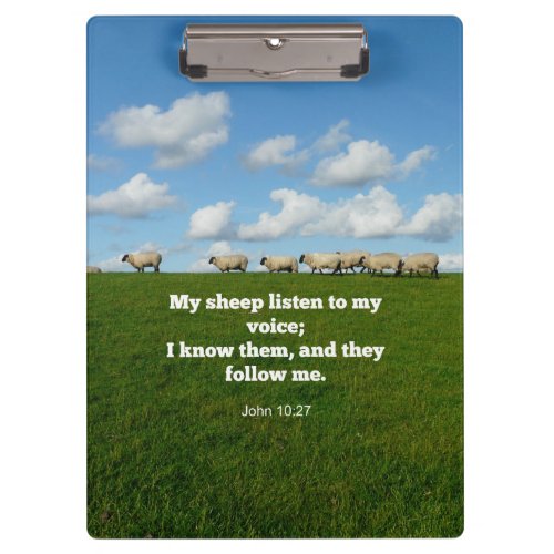 Bible verse John 1027 My sheep Clipboard