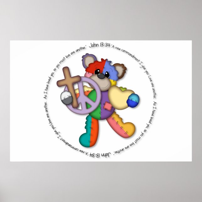 Bible Verse John 13 "Love One Another" poster (Front)