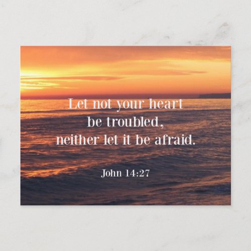 Bible verse John 14 27 Postcard