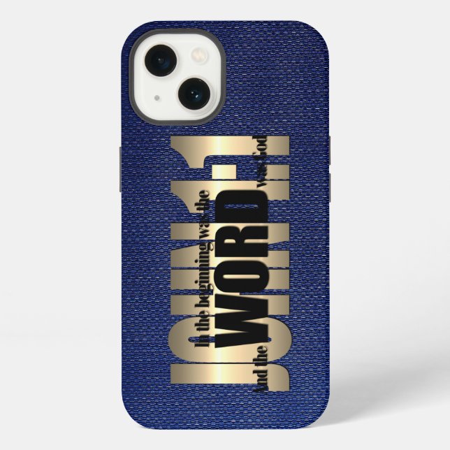 Bible Verse - John 1:1 Iphone Case (Back)