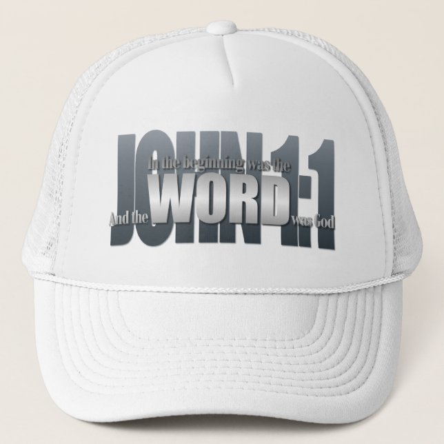 Bible Verse: John 1:1 Trucker Hat (Front)