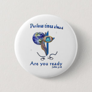 Bible Verse John 3:16 Button