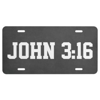 Bible Verse John 3.16 Car Tag License Plate
