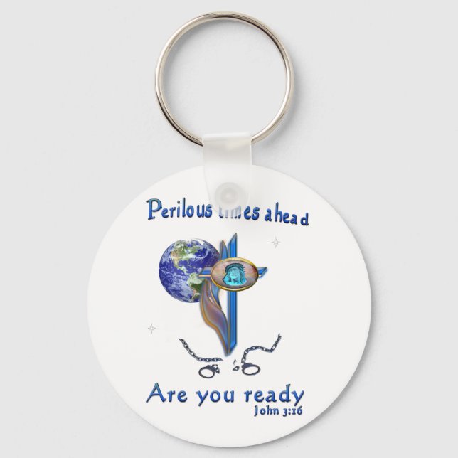 Bible Verse John 3:16 Keychain (Front)