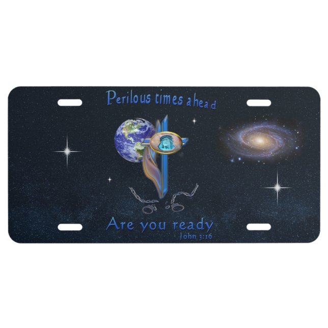 Bible Verse John 3:16 License Plate (Front)