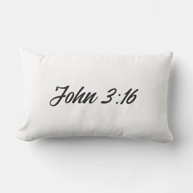 Bible Verse John 3:16 Lumbar Pillow (Front)