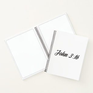 Bible Verse John 3:16 Notebook