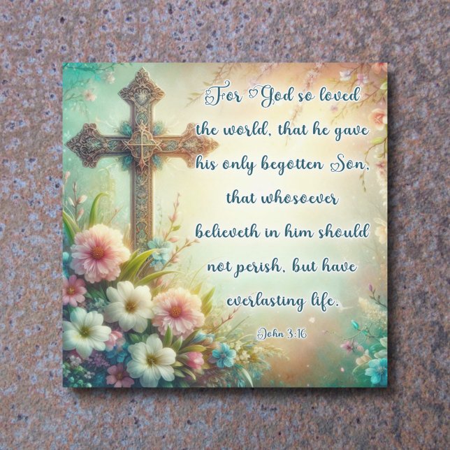 Bible Verse John 3:16 Salvation Christian  Car Magnet (Creator Uploaded)