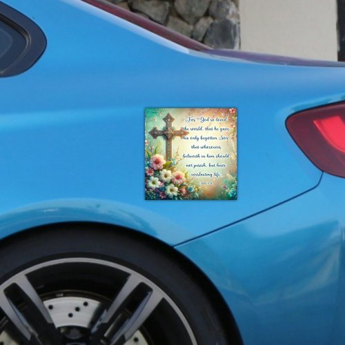 Bible Verse John 316 Salvation Christian  Car Magnet