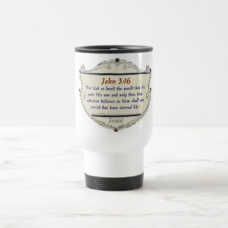 Bible Verse John 3:16 Shield Travel Mug