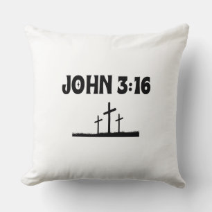 Bible Verse John 3:16 Throw Pillow