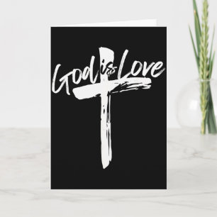 Bible Verse John 4_8 God Is Love Christian Faith Card