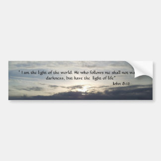 Bible Verse John 8:12  Bumper Sticker
