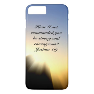 Bible Verse Joshua 1:9 Be Strong and Courageous iPhone 8 Plus/7 Plus Case