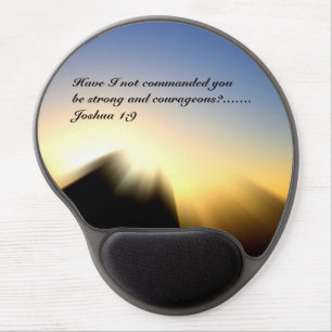 Bible Verse Joshua 1:9 Gel Mousepad