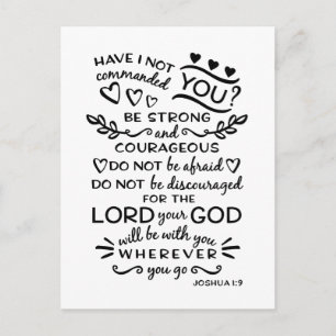 Bible Verse Joshua 1:9 Postcard
