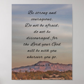 Bible Verse, Joshua 1:9 Poster
