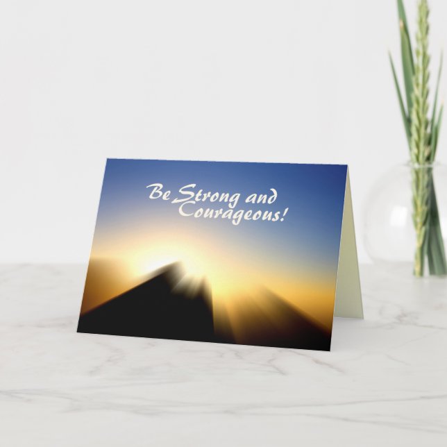 Bible Verse Joshua 1:9 Sunrise Greeting Card (Front)