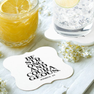 Bible verse Joshua Paper Coaster